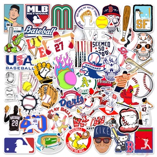 50 ชิ้น / ชุด ☆ สติกเกอร์เบสบอล รุ่น Mlb 01 Major League ☆ สติกเกอร์ Doodle แฟชั่น กันน้ํา Diy