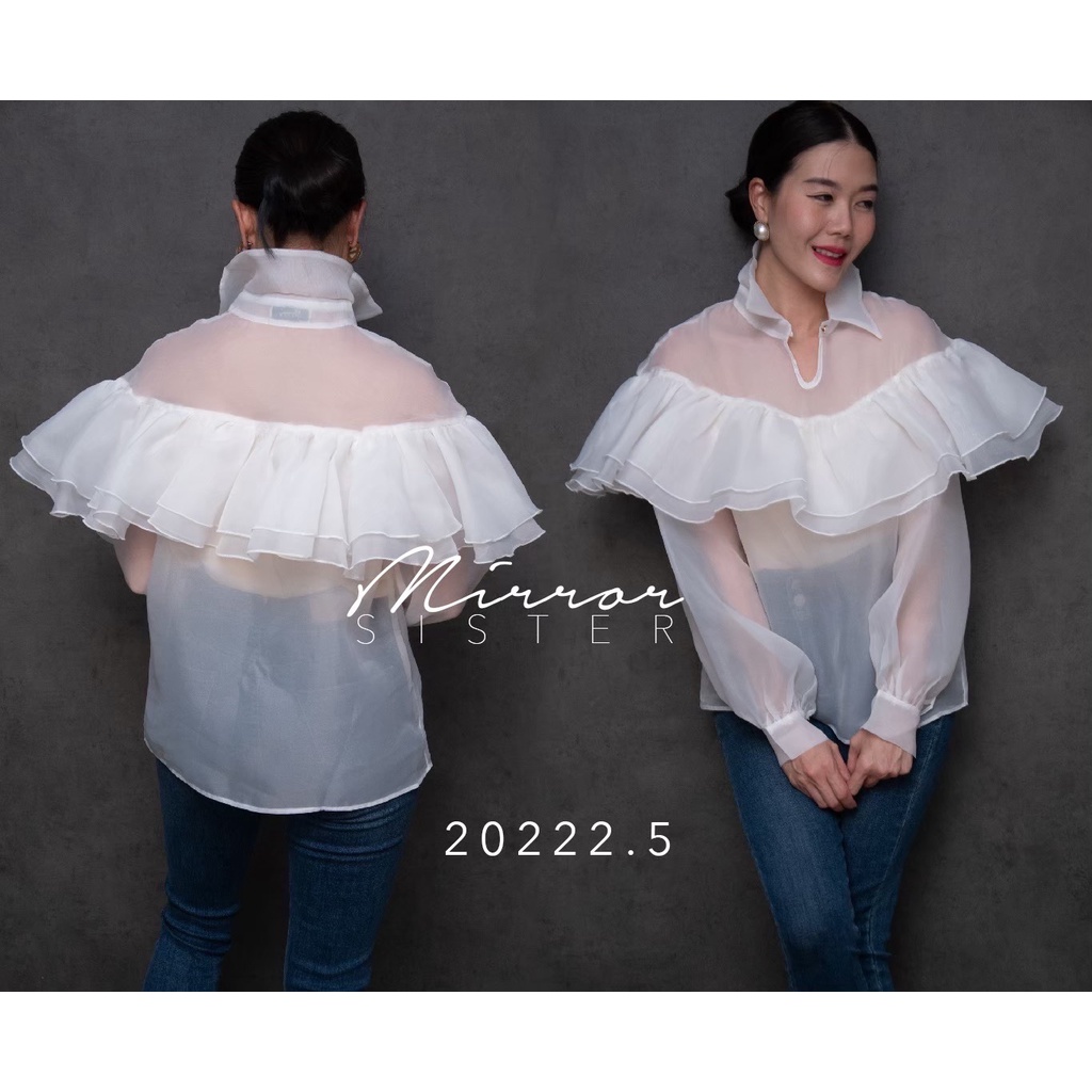 ป้าย-mirrorsister-20222-5-เสื้อทรงสวยละมุน-ดีเทลคอปกแต่งกระดุมเว้าหยดน้ำ-แต่งระบายvolume2ชั้น