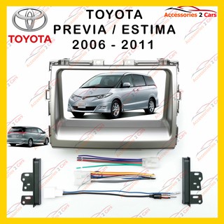 กรอบหน้าวิทยุ TOYOTA ESTIMA PREVIA 2008 รหัส NV-TO-042