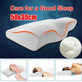 【บลูไดมอนด์】Slow Rebound Memory Foam Pillow Cervical Contour Pillow for Neck Pain Anti Snore