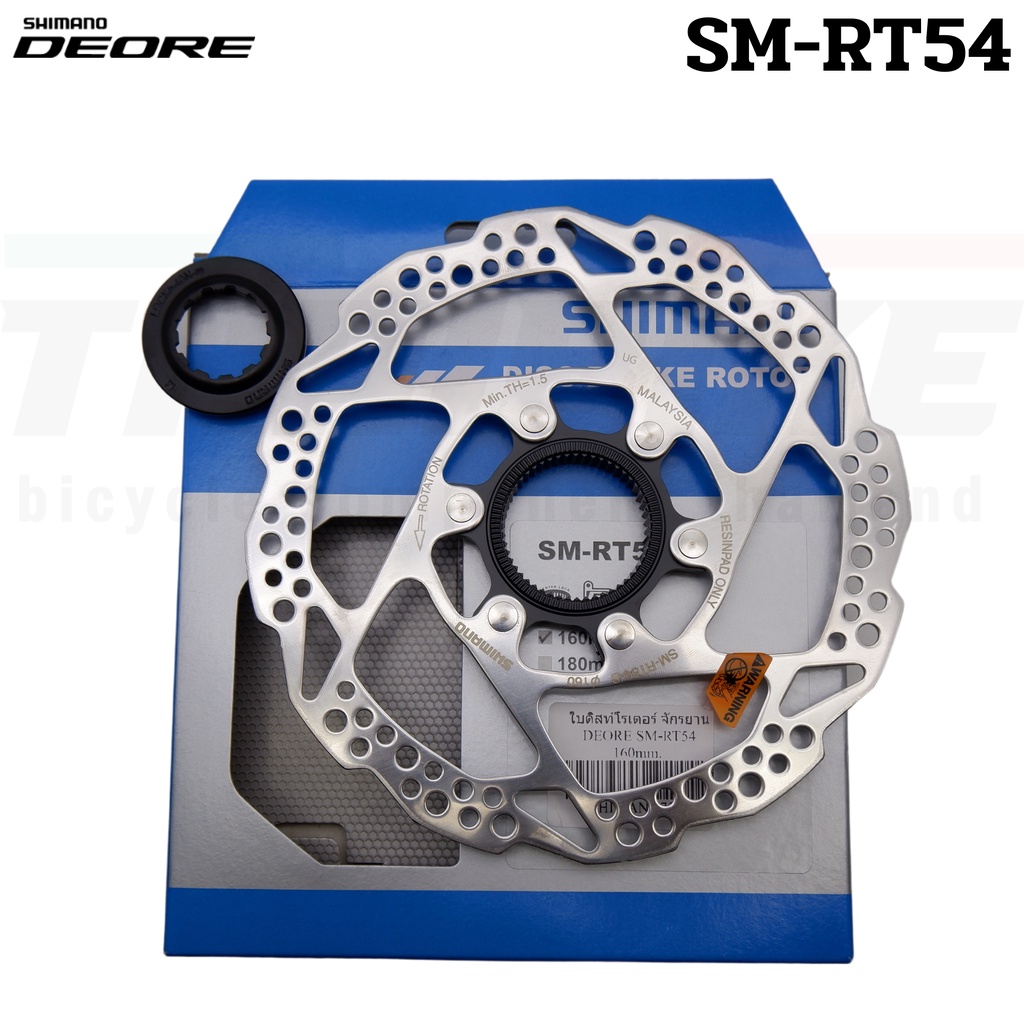 ใบดิสท์โรเตอร์จักรยาน SHIMANO DEORE, SM-RT54, ขนาด 160MM/180MM, Center ...
