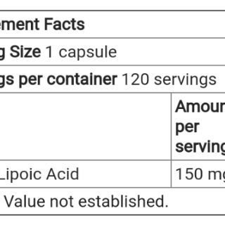 ภาพขนาดย่อของภาพหน้าปกสินค้าอัลฟาไลโปอิก, Best Alpha Lipoic Acidขนาดบรรจุ 120 แคปซูล จากร้าน mind2557 บน Shopee