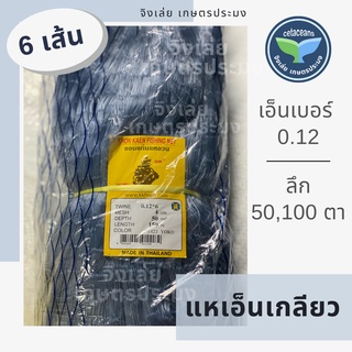 แหเอ็นเกลียว 6เส้น ลึก50ตา 100ตา เอ็นเกลียว เอ็นดักปลา กุ้ง ข่ายต่อแห เอ็นเกลียวต่อแห เอ็นต่อแห