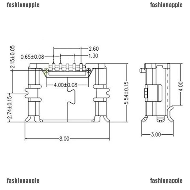 ❀❀ ซ็อกเก็ตบัดกรี Micro USB Type B ตัวเมีย 5-Pin 180 SMD 20 ชิ้น