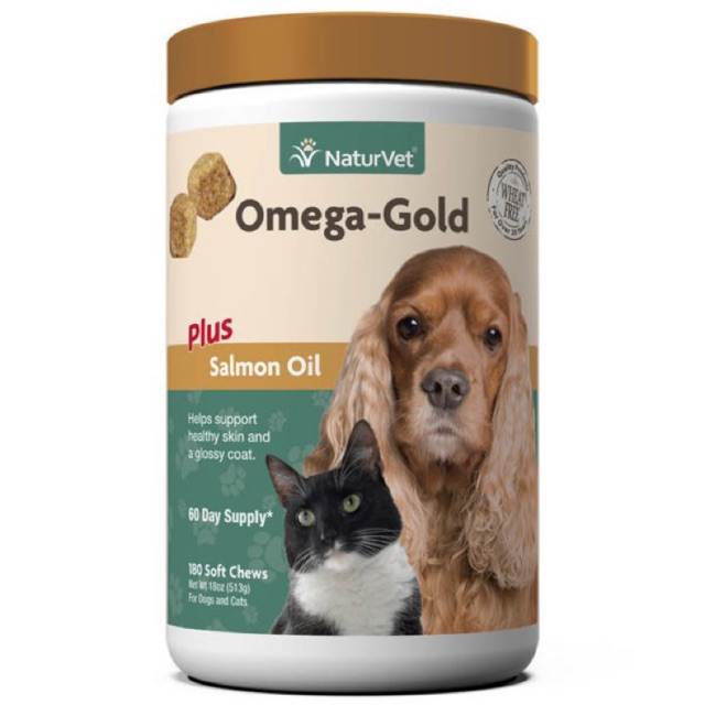 ภาพหน้าปกสินค้าพร้อมส่ง โอเมก้า บำรุงขน ผิวหนัง สุนัข แมว Omega Gold Plus Salmon Oil For Dog & Cat สุนัข แมว Naturvet petnc