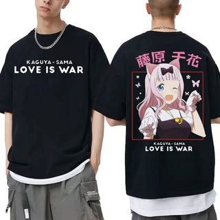[S-5XL] เสื้อยืด พิมพ์ลายการ์ตูนอนิเมะญี่ปุ่น Kaguya Sama Love Is War Miyuki Fujiwara Chika สไตล์ฮาราจูกุ สตรีท สําหรับผ