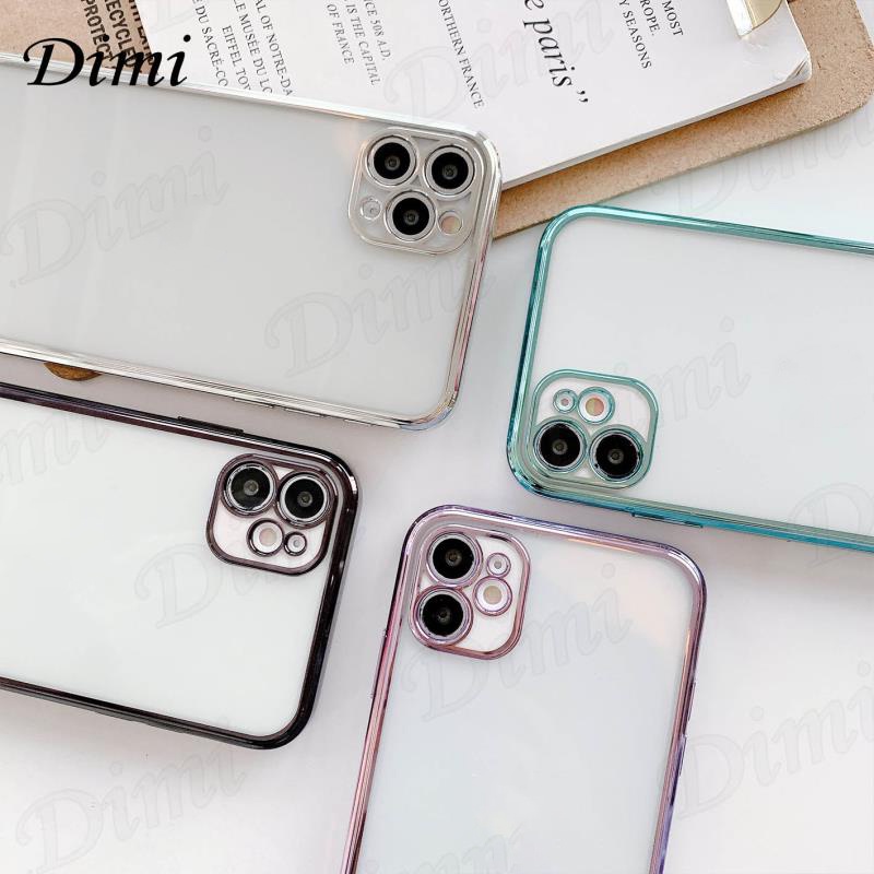 เคสขอบสีเงาขอบเหลี่ยม-ไอโฟนสำหรับ-i11-11pro-11promax