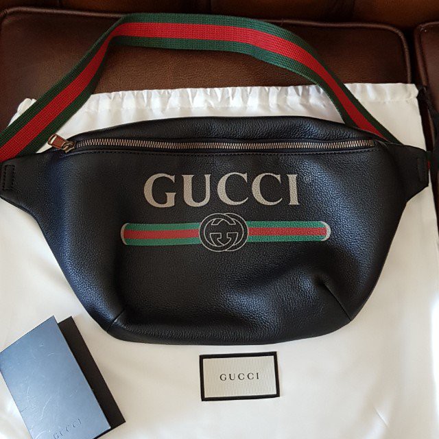bue pistol Produktion Gucci Print leather belt bag | Shopee Thailand