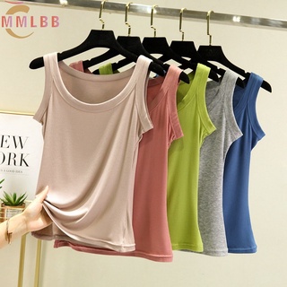 พร้อมส่ง เสื้อยืดแขนกุดลําลอง คอกลม ผ้าฝ้าย ทรงหลวม สไตล์เกาหลี สําหรับผู้หญิง