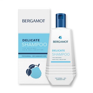 แชมพู ลด ผมร่วง ผมแห้งเสีย ผมทำสี ผมธรรมดา หนังศีรษะมัน Bergamot Extra Delicate Shampoo 100ml แชมพู เบอกามอท