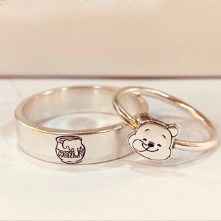 น่ารักปรับแหวนหมีแหวนแฟชั่นแหวนการ์ตูนแหวนคู่แหวนแฟชั่นแหวน