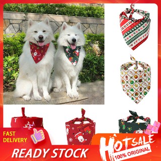 สินค้า ♦RAN♦Christmas Pet Dog Puppy Santa Elk Snowflake Bandana Bibs Towel Scarf Neckerchief