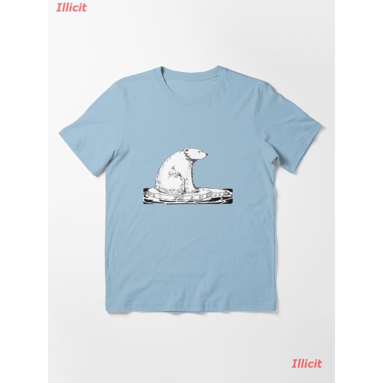 เสื้อยืดลำลอง-lonely-polar-bear-essential-t-shirt-sports-t-shirt