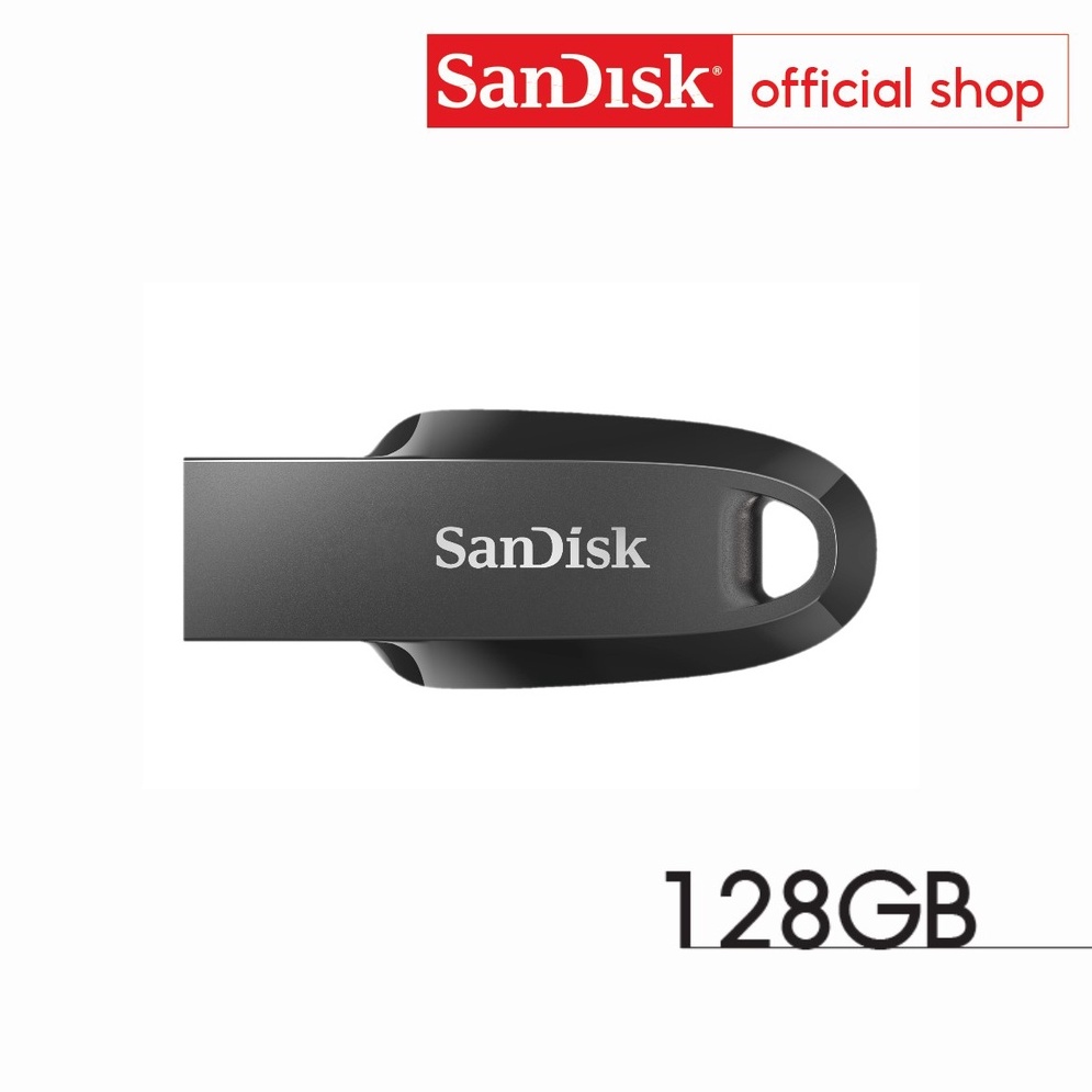 ภาพหน้าปกสินค้าSanDisk Ultra Curve USB 3.2 Gen1 128GB Flash Drive (SDCZ550-128G-G46, Black)