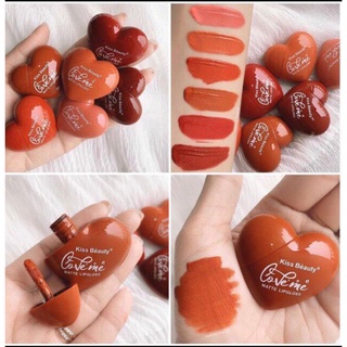 7870-03 ลิปจุ่ม คิส บิวตี้ ลิปรูปหัวใจ Kiss Beauty ลิปจุ่มเนื้อแมท สีสวยติดทนนาน💖