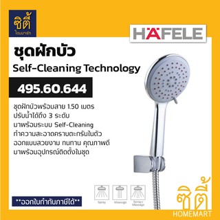 HAFELE 495.60.644 ชุดฝักบัวพร้อมสาย น้ำ3ระดับ ระบบทำความสะอาดคราบตะกรัน (3-Function Hand Shower Set) ฝักบัว พร้อมสาย