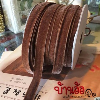 1y 13mm PDR0063 ริบบิ้น ผ้ากำมะหยี่ ขนาดเล็ก 13 มิล x ความยาว 90 เซนติเมตร Velvet Ribbon