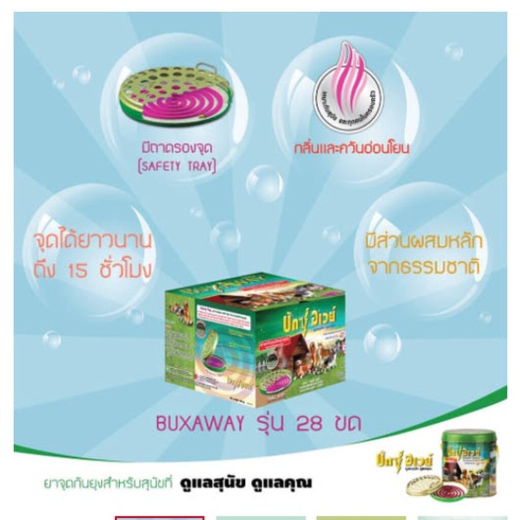 buxaway-ยาจุดกันยุงสัตว์เลี้ยง-ยากันยุง-ปลอดภัยสำหรับสัตว์เลี้ยงและคน-ชนิด-28-ขด-จำนวน-1-กล่อง