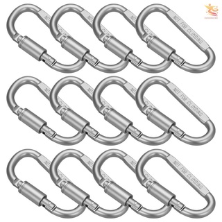 ภาพหน้าปกสินค้าพวงกุญแจคลิปอลูมิเนียมอัลลอยด์ Carabiner D ตั้งแคมป์ 12 ชิ้น ที่เกี่ยวข้อง