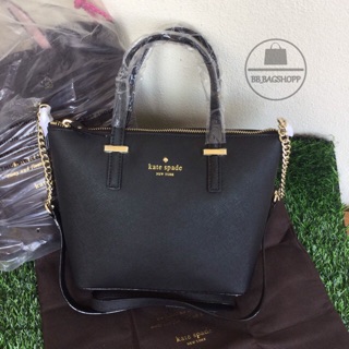 Kate Spade New York Cross Body Bag  (outlet) สีดำ ปรับระดับไม่ได้ ถอดสายไม่ได้