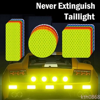 kth0868 สติกเกอร์เตือน สะท้อนแสง สำหรับแถบด้านหน้ารถยนต์ ด้านหลัง และกระจกมองหลัง 3M วัสดุสติกเกอร์