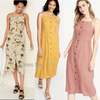 ⚡️โค้ดส่วนลด : WPALCM ลด 60-ขั้นต่ำ 300฿ /โค้ดส่วนลด : WQTFCC ลด 80- ขั้นต่ำ 500฿ / OLD NAVY Linen Blend Cami Midi Dress