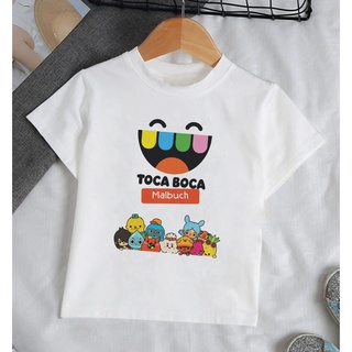 เสื้อยืดลําลอง พิมพ์ลาย Libro De Colorear TocaBoca Toca Boca สําหรับเด็กผู้ชาย และเด็กผู้หญิง