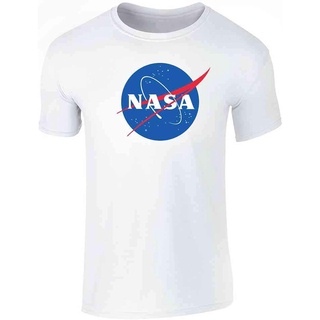เสื้อยืด พิมพ์ลายกราฟฟิค NASA สไตล์เรโทร สําหรับผู้ชาย