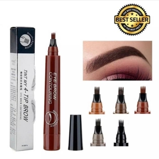 สินค้า ดินสอเขียนคิ้ว หัวแปรง 4 แฉก กันน้ำ Eyebrow Pen Tint my 4 Tip Brow Waterproof Fork Tip Eyebrow Tattoo