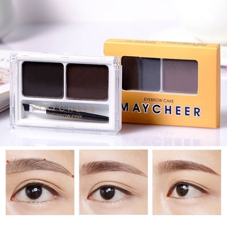 (ใหม่/แท้)คิ้วฝุ่นตลับ 2 สี เฉดดิ้งไฮไลท์ MAYCHEER Smooth Texture Lasting Makeup Eyebrow Powder