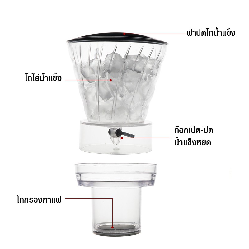 โคลดริปกาแฟ-แบบหยด-cold-drip-พลาสติก-ชุดทำกาแฟดริปแบบสกัดเย็น-เป็นการดริปกาแฟ