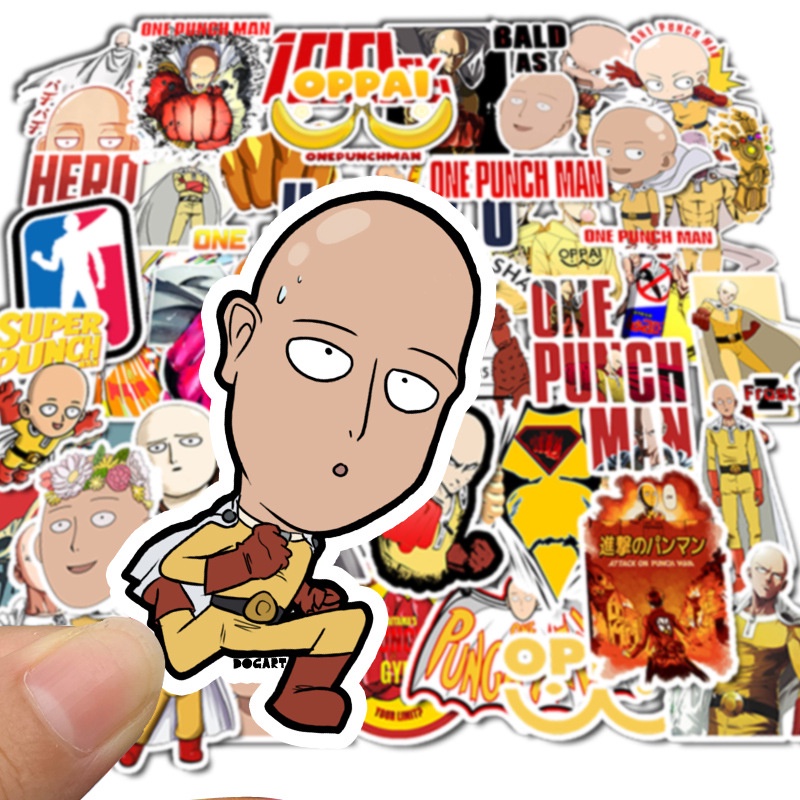 สติกเกอร์-one-punch-man-วันพันช์แมน-sticker-กันน้ำรูปแบบที่แตกต่างกัน-49-ชิ้น