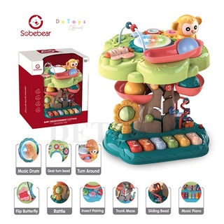 โต๊ะกิจกรรม 9in1 Activity Table โต๊ะกิจกรรมต้นไม้ Sobebear (มีเสียง/มีไฟ) ฟังก์ชั่นจัดเต็ม โต๊ะกิจกรรมดนตรี