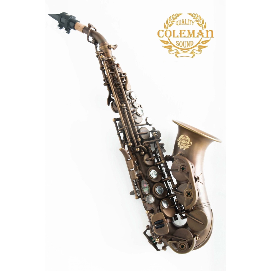 แซกโซโฟน-saxophone-curved-soprano-coleman-cl-335s-antique-red