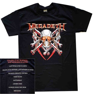ขายดี!ขายดี เสื้อยืดลําลอง แขนสั้น คอกลม พิมพ์ลาย Megadeth Killing Is My Business Tracks S-X Official Thrash Metal LDncd