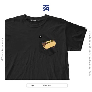 เสื้อยืด hotdog I Thrift Apparel Pocket Tee