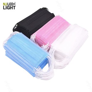 NJLEDLIGHT H102 หน้ากากอนามัย 50 ชิ้น (ไม่มีกล่อง) นำเข้า ป้องกันเชื้อโรค import surgical face mask