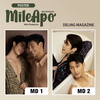 โปสเตอร์นิตยสาร KINNPORSCHE MILEAPO X DELING