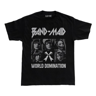 ราคาถูกOversize Bandmaid Bandmaid T-Shirt Vintage World Domination T Shirt V1 S-5XL