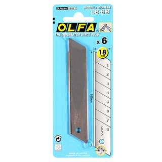 ใบมีดคัตเตอร์ OLFA LB-6B 6PCS 19 MM ใบมีด คัตเตอร์ OLFA LB-6B 6PCS 19MM ใบมีดทำจากสแตนเลสผสมมีความบางคม ใบมีดขนาดมาตรฐาน