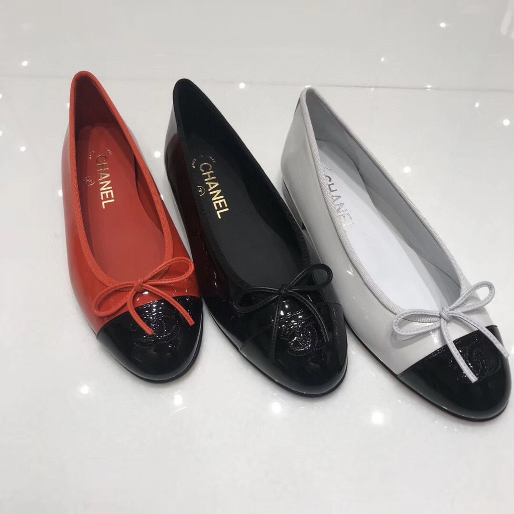 พรี-chanel-ballerinas-g02819-รองเท้าผู้หญิงแบรนด์เนน-หนังแท้