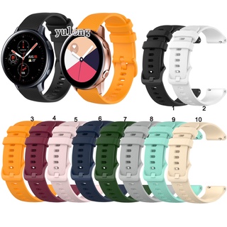 สินค้า สายนาฬิกาข้อมือซิลิโคน 20 มม. สําหรับ Samsung Galaxy watch Active 2 40 มม. 44 มม. watch 4 5 watch5 pro watch4 classic 42 มม. 46 มม.