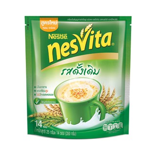 NESVITA เนสวิต้า เครื่องดื่มธัญญาหารสำเร็จรูป ชนิดผง รสดั้งเดิม ผสมใยอาหาร 25กรัมx12ซอง (300 กรัม)