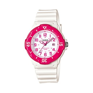 Casio Standard นาฬิกาข้อมือผู้หญิง สายเรซิน รุ่น LRW-200H-4BV -
white / pink