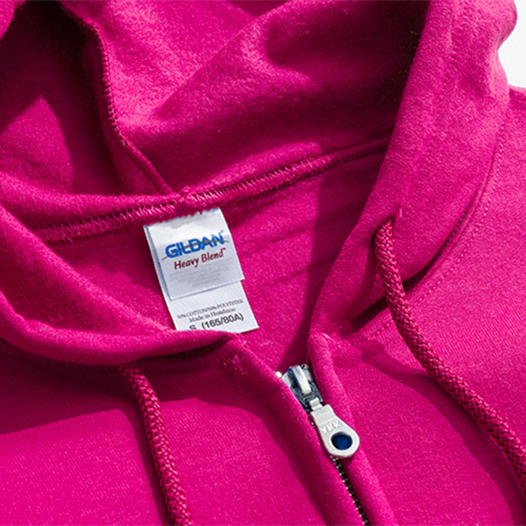 ภาพหน้าปกสินค้าGildan Heavy Blend Adult Full Zip Hooded Sweatshirt Heliconia ฮู้ดแบบซิป - ชมพูเข้ม จากร้าน limillust บน Shopee