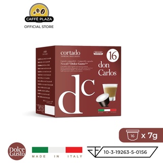 Don Carlos Cortado (Espresso Macchiato) Dolce Gusto 16x กาแฟพรีเมียม กาแฟอิตาลี กาแฟแคปซูล ดอลเช่ กุสโต
