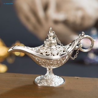 [NE] Vintage Aladdin Lamp Tea Pot Zinc Alloy Office Home Desktop Decor Collection