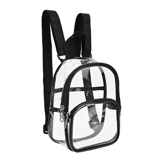PVC Backpack Mini โปร่งใสกลางแจ้งกีฬาช้อปปิ้งวิทยาลัยนักศึกษาเจลลี่กระเป๋านักศึกษา