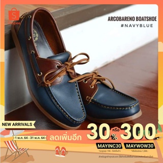 [เหลือ 1490.- ใช้โค้ด MAYWOW30] Arcobareno รองเท้าหนัง 825 Boat Shoe - Navy Blue
