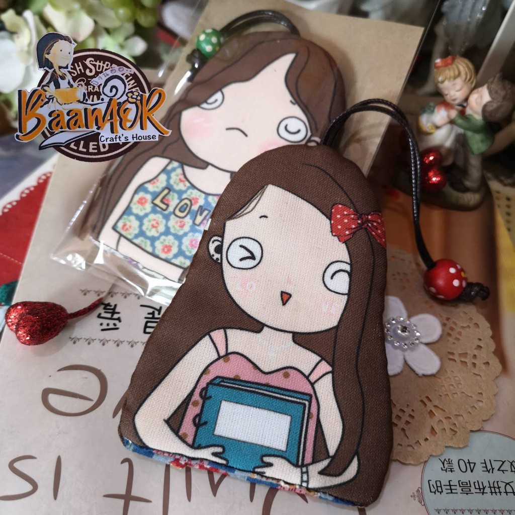 diy-kg-20144-elle-keycover-ที่เก็บกุญแจ-ลายสาวน้อย-elle